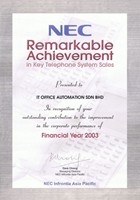 NEC-Achievement-Nov-2003